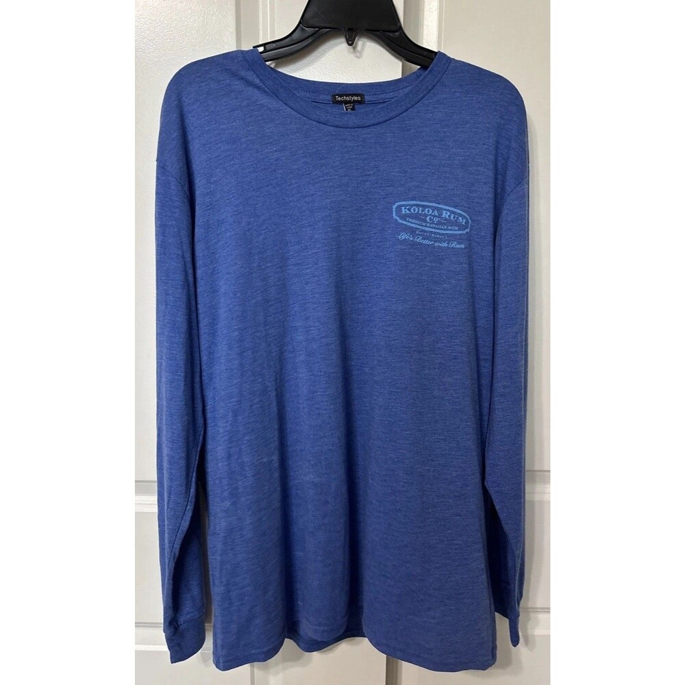 Koloa Rum Co Blue Long Sleeve XL Kauai Hawaii Graphic Very Soft